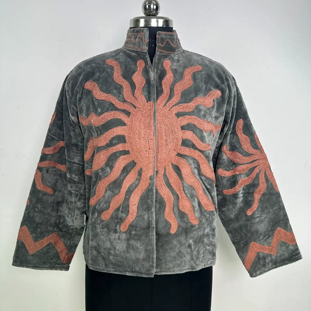 Women's Suzani embroidered Velvet Jacket