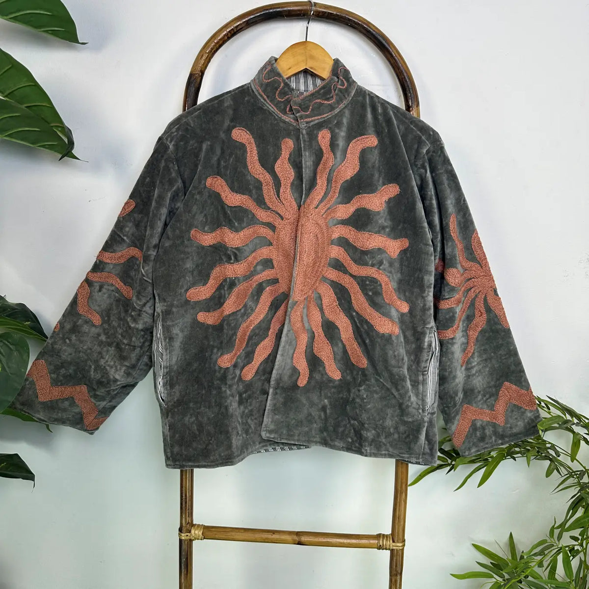 Women's Suzani embroidered Velvet Jacket