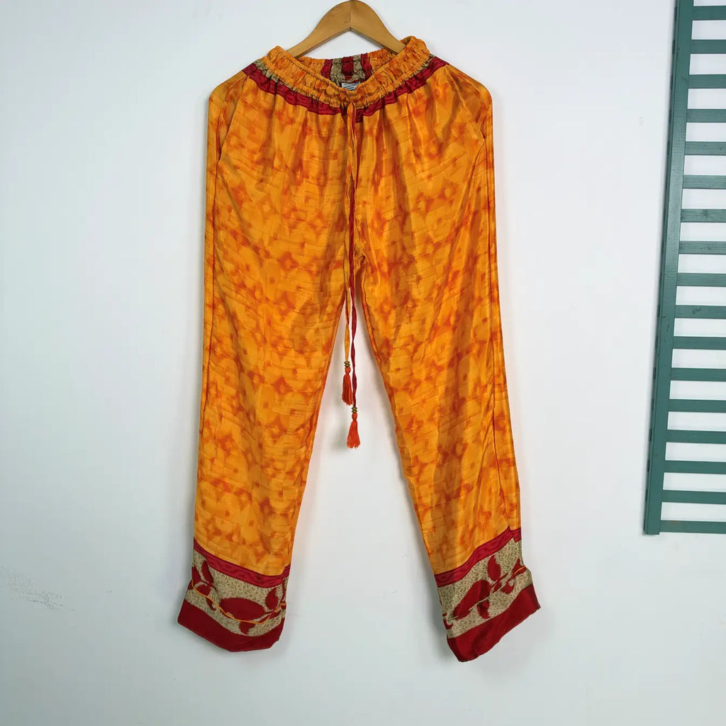 Bridal Silk Blend Pajama Set, Handmade Sari Sleepwear for Honeymoon and Wedding Morning, Bridal Shower Gift, Bachelorette Party, Bride Gift