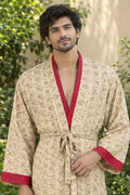 Silky Soft Mens Kimono Robe | Masculine Elegant Classic Sustainable Vintage House Robe gift, Timeless Comfy Lounge Beach Cover Up, Nightwear