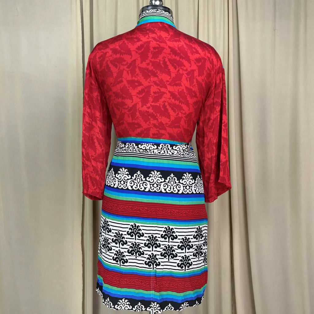 Vintage Silk Kimono Robe in floral