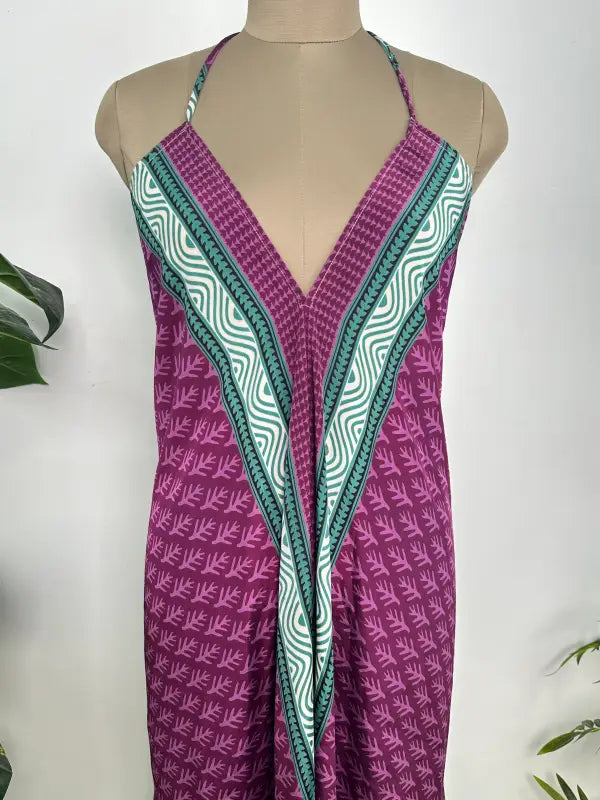 Womens Clothing Maxi Halter Neck Dress | Silky Soft Breathable Boho Dress, Flowy Beach Cover up, Bridesmaid Dress, Anniversary Gift For Her