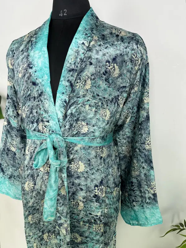 Silky Soft Mens Kimono Robe | Masculine Elegant Classic Sustainable Vintage House Robe gift, Timeless Comfy Lounge Beach Cover Up, Nightwear