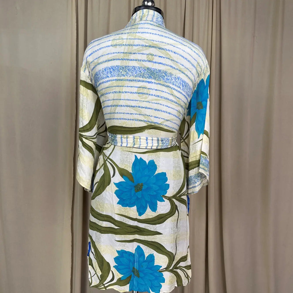 Vintage Silk Kimono Robe in floral