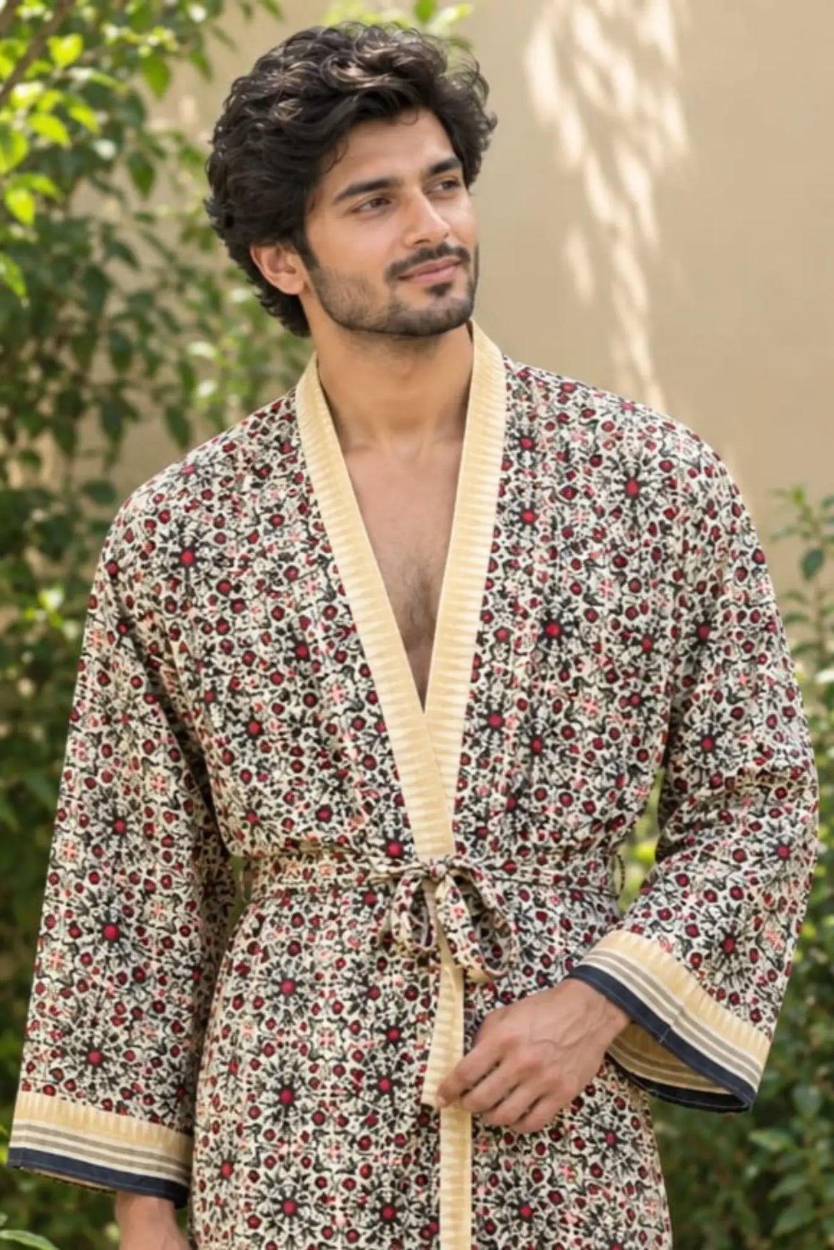 Silky Soft Mens Kimono Robe | Masculine Elegant Classic Sustainable Vintage House Robe gift, Timeless Comfy Lounge Beach Cover Up, Nightwear