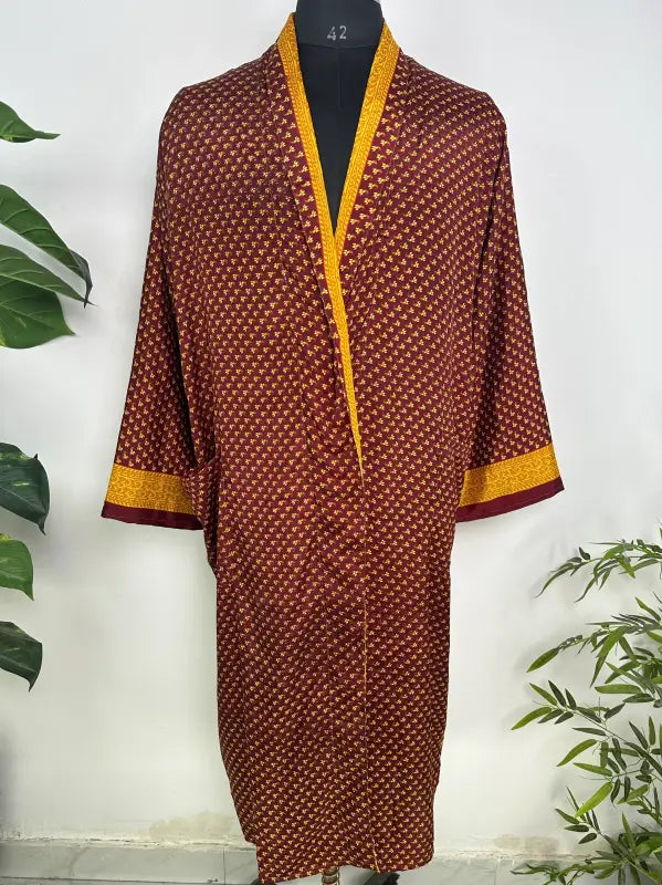 Silky Soft Mens Kimono Robe | Masculine Elegant Classic Sustainable Vintage House Robe gift, Timeless Comfy Lounge Beach Cover Up, Nightwear