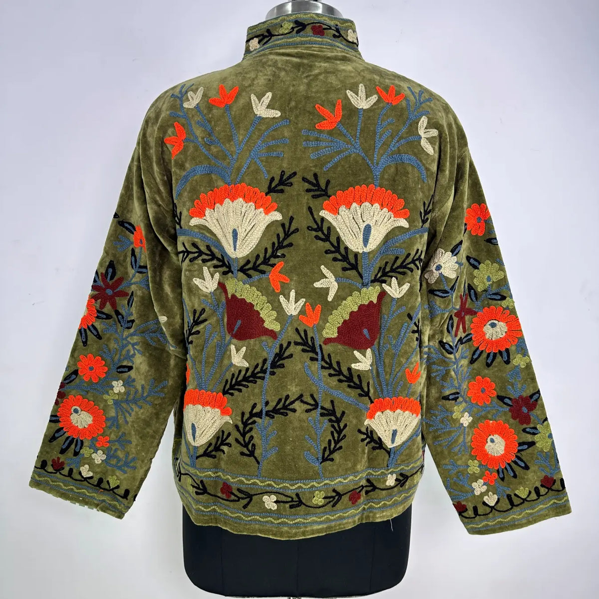 Women's Suzani embroidered Velvet Jacket
