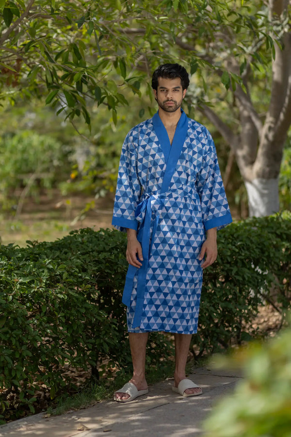 cotton printed dressing gown Cotton Kimono Robe for Women Soft Lightweight Bohemian Hand Block Floral Printed Bathrobe with Belt, Loungewear, Spa & Resort Wear, Beach Cover Up, Comfortable Nightwear Dressing Gown
