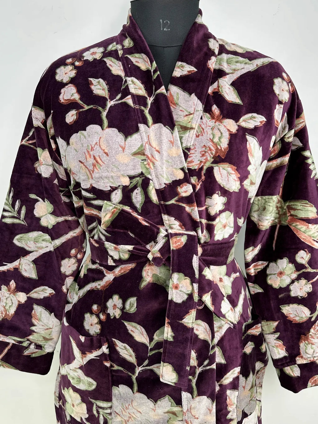 Luxury Velvet  Womens Kimono | Boho Reversible Dressing Gown With Lining, Womens Clothing, Bridal Robe, Smoking Jacket For Her, Spa Gift