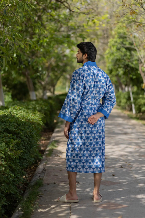 mens cotton kimono dressing gown Pure Cotton Boho Men Kimono Robe