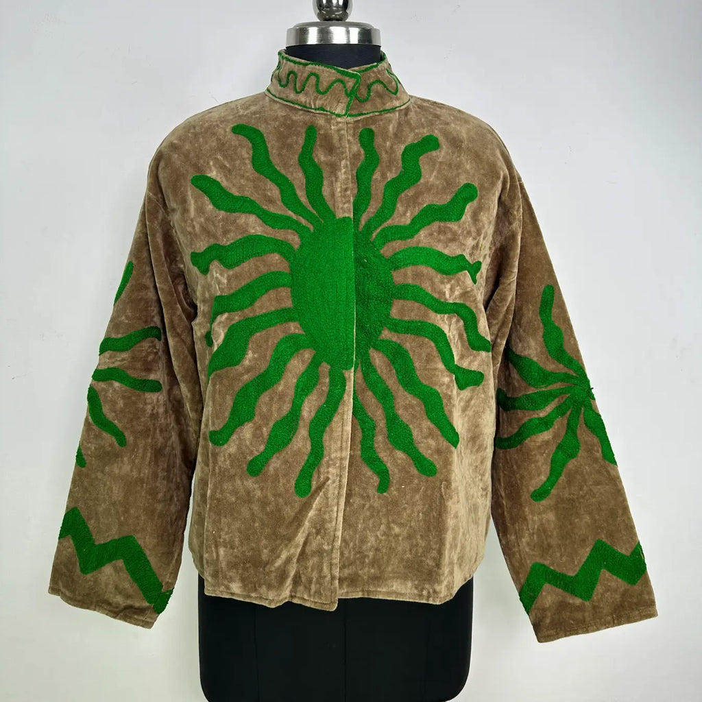 Women's Suzani embroidered Velvet Jacket
