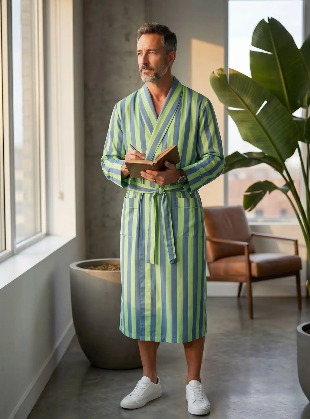 Men's Silky Kimono & Boxer Set