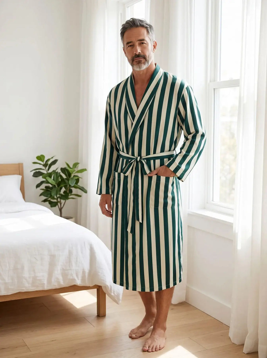 Men's Silky Kimono & Boxer Set