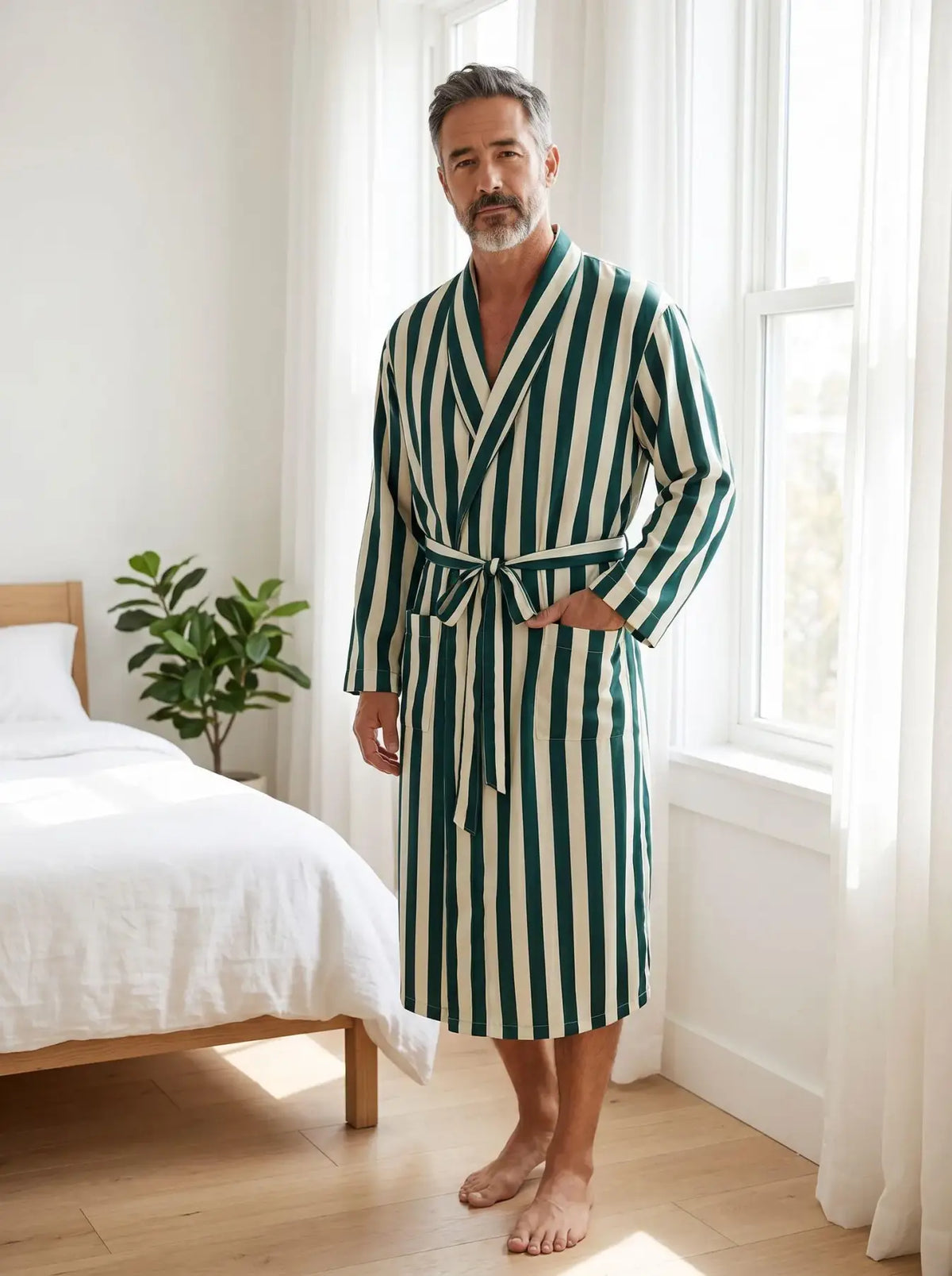 Men's Silky Kimono & Boxer Set