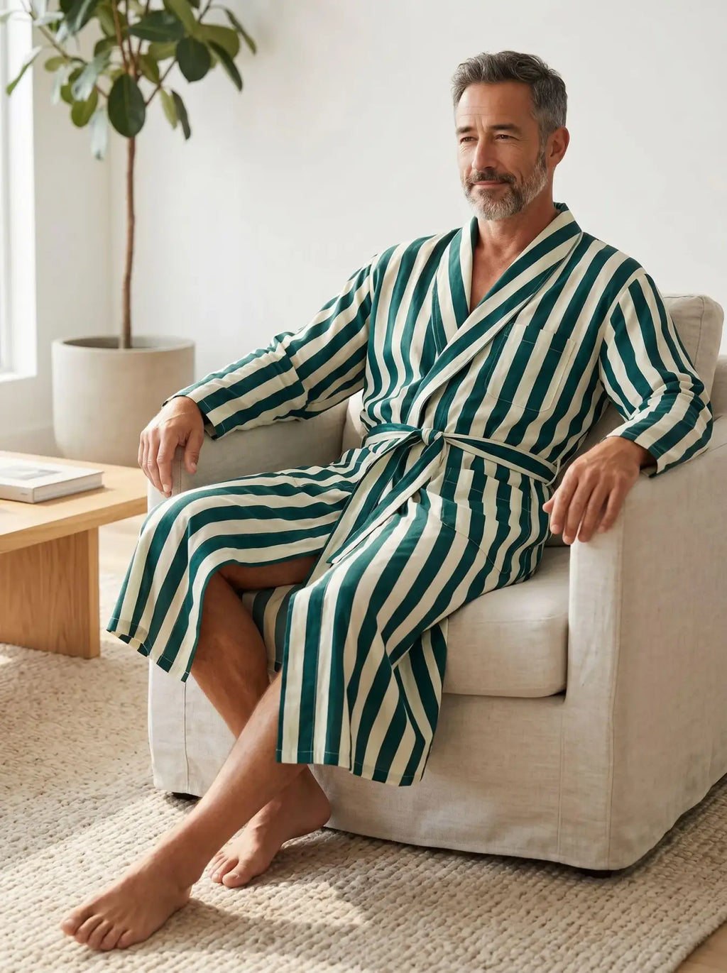 Men's Silky Kimono & Boxer Set
