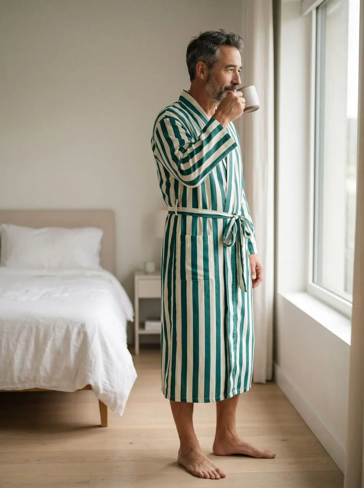 Men's Silky Kimono & Boxer Set