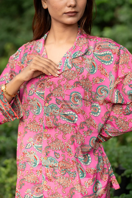 Luxury Silk Blend Women’s Pajama Set | Soft Breathable Loungewear Sleepwear | Bridesmaid PJs, Side Pocket & Travel Bag, Perfect Gift for Her