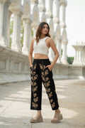 Women's Suzani embroidered Cotton Pajama Pants in floral