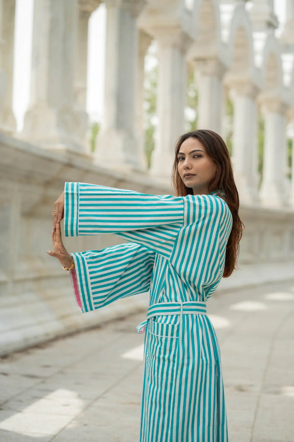 Boho Women Cotton Kimono Reversible Robe