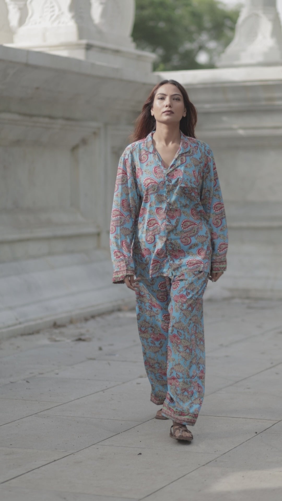 Silk Blend Bridal Pyjama Set | Silky Soft Cozy Breathable Women Nightwear, Paisley Pattern With Pockets, Bridesmaids PJ, Unique Gift For Her