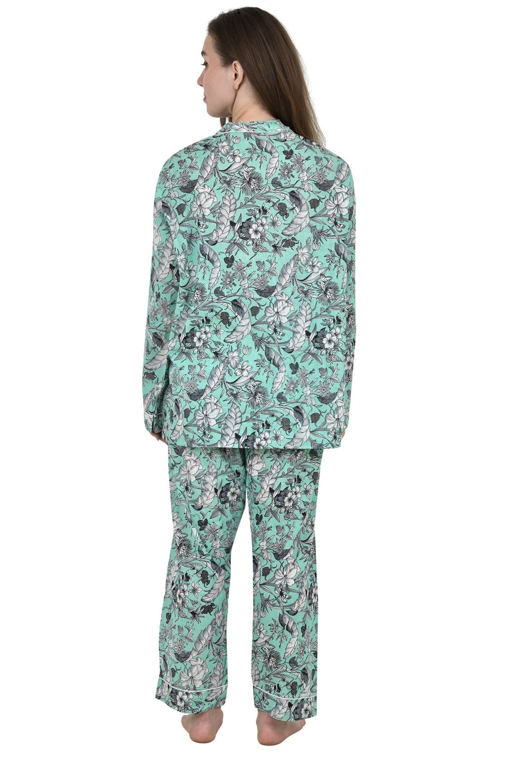 block-printed Cotton Shorts Pajama Set in floral