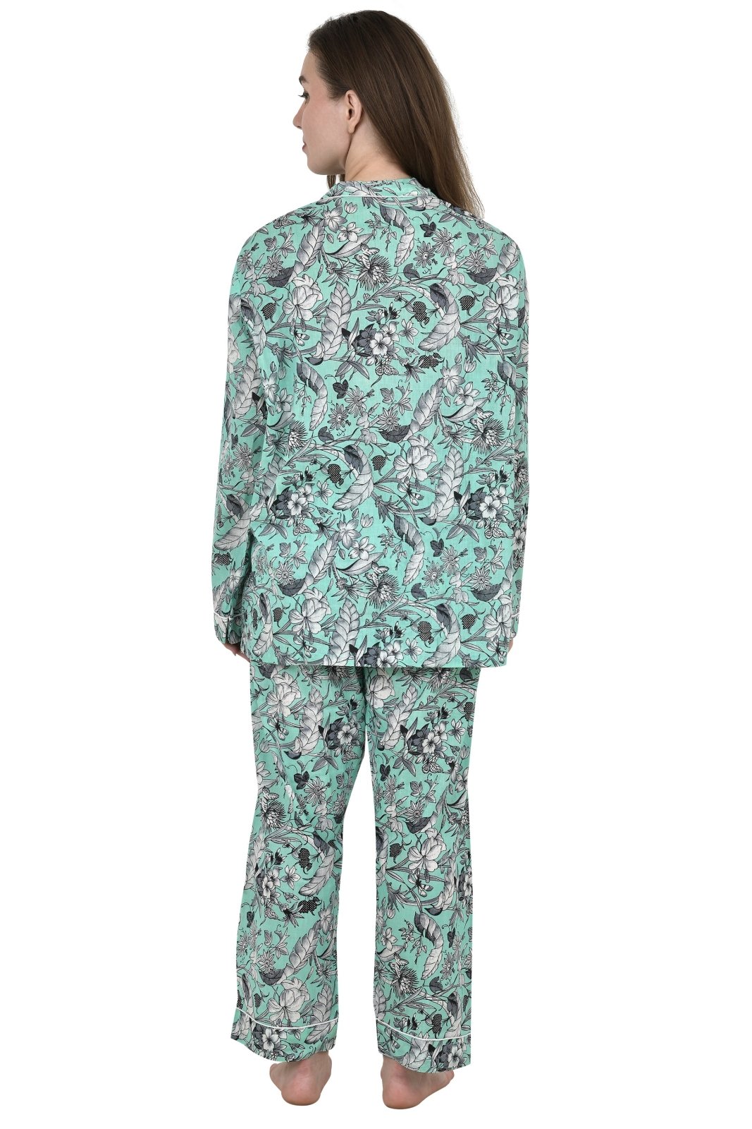 block-printed Cotton Shorts Pajama Set in floral