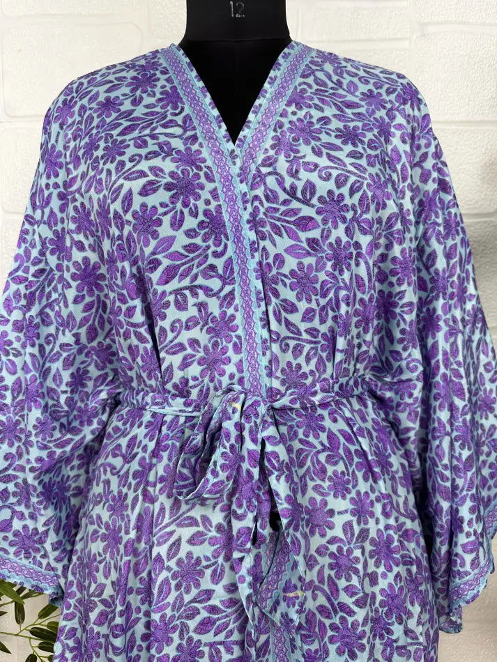 Women's Silk Long Kimono Robe