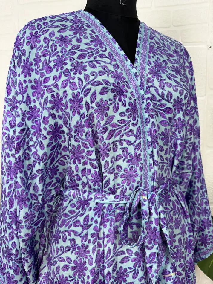 Women's Silk Long Kimono Robe