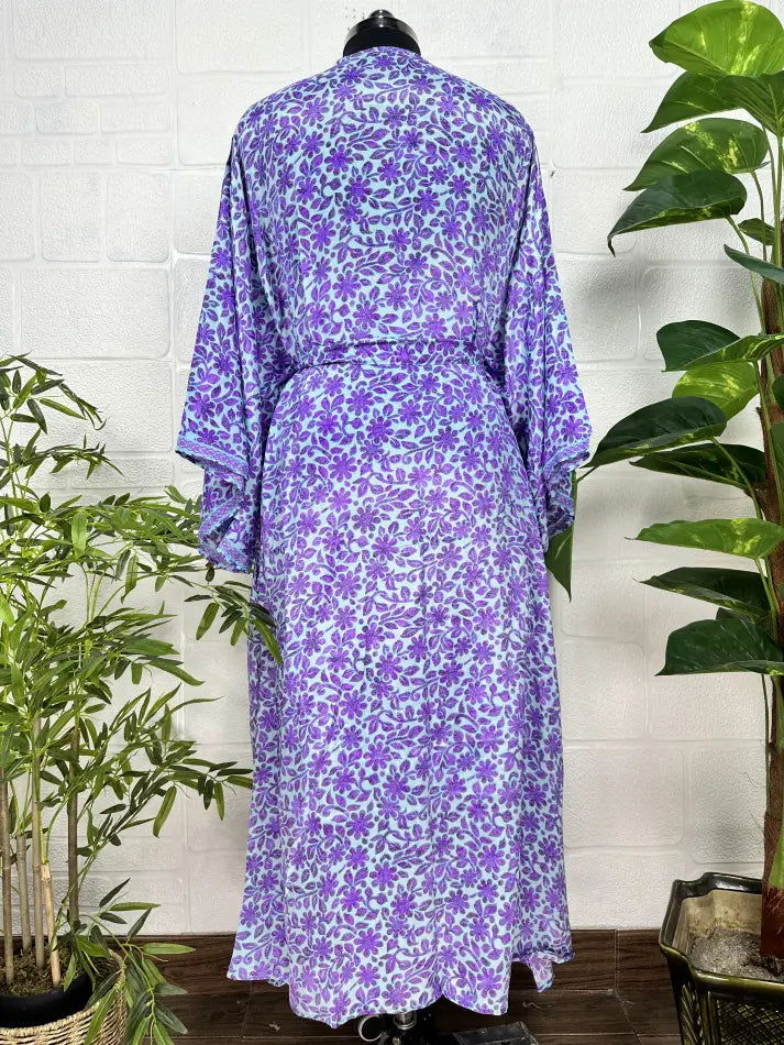 Women's Silk Long Kimono Robe