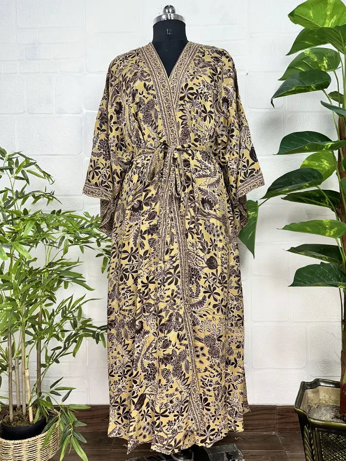 Women's Silk Long Kimono Robe