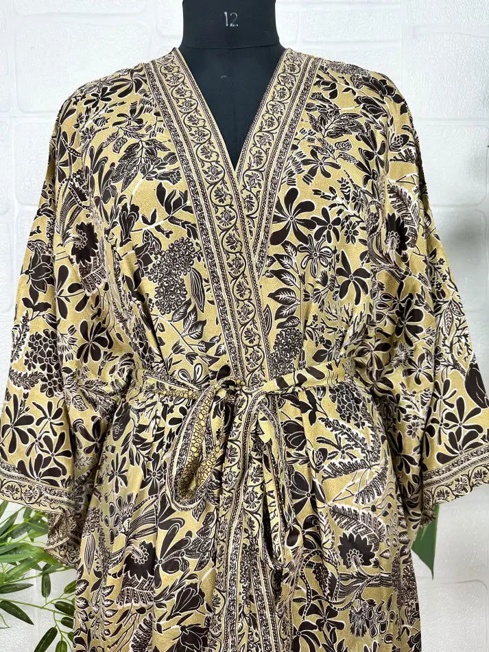 Women's Silk Long Kimono Robe