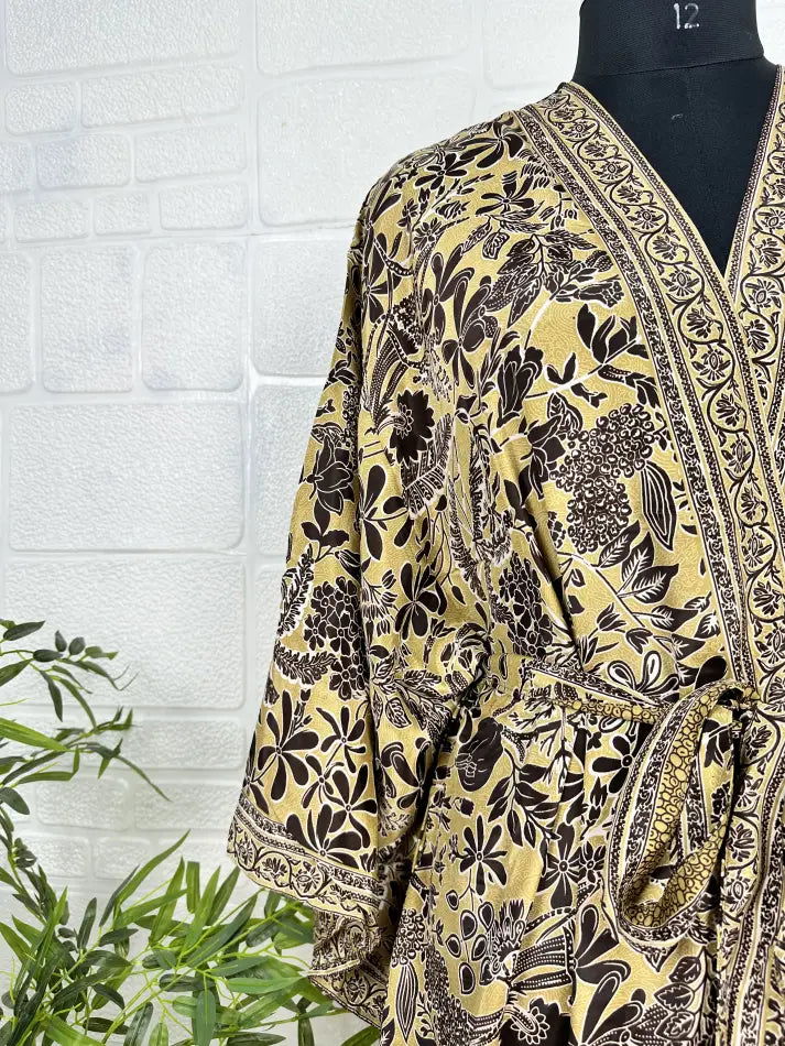 Women's Silk Long Kimono Robe