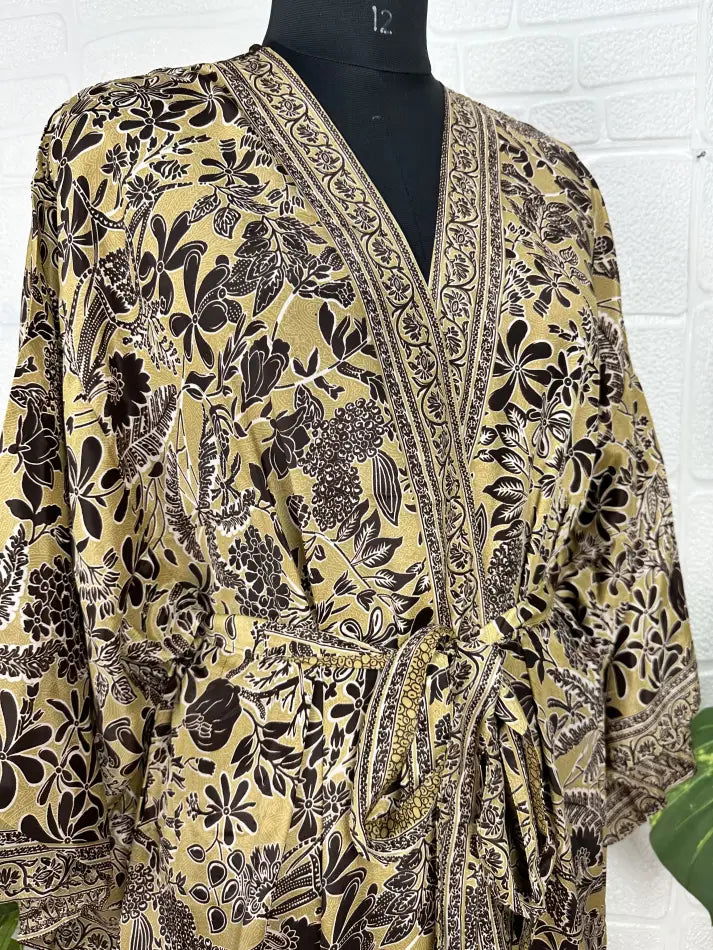 Women's Silk Long Kimono Robe