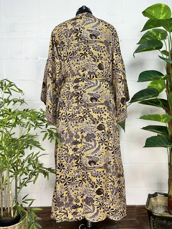 Women's Silk Long Kimono Robe