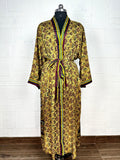 Women's Recycled Silk Kimono Robe in floral