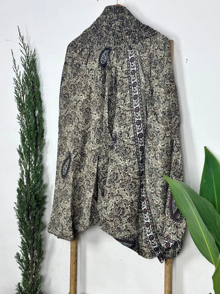 Unisex Recycled Silk Harem Pants