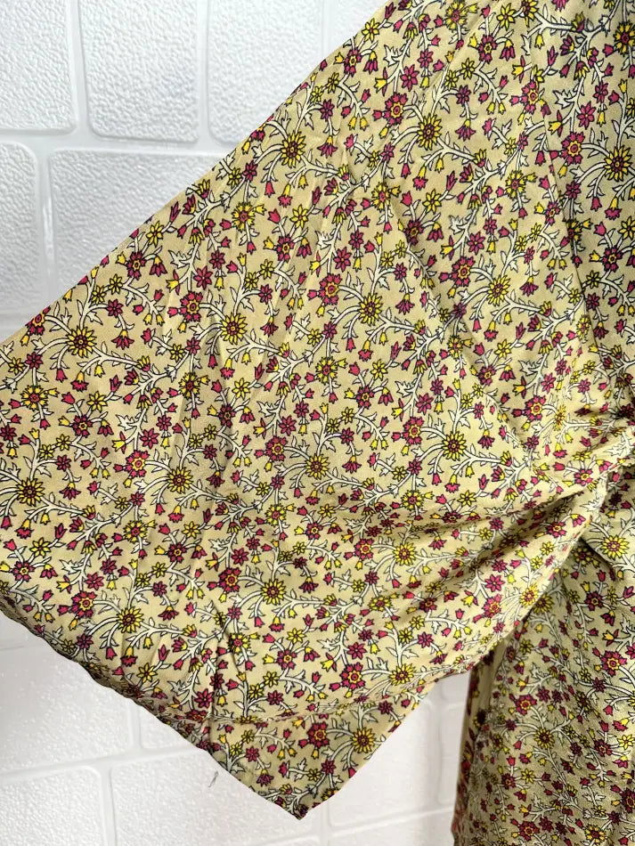 Women's Recycled Silk Short Kimono Robe