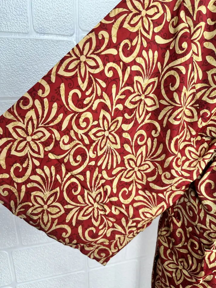 Women's Recycled Silk Short Kimono Robe
