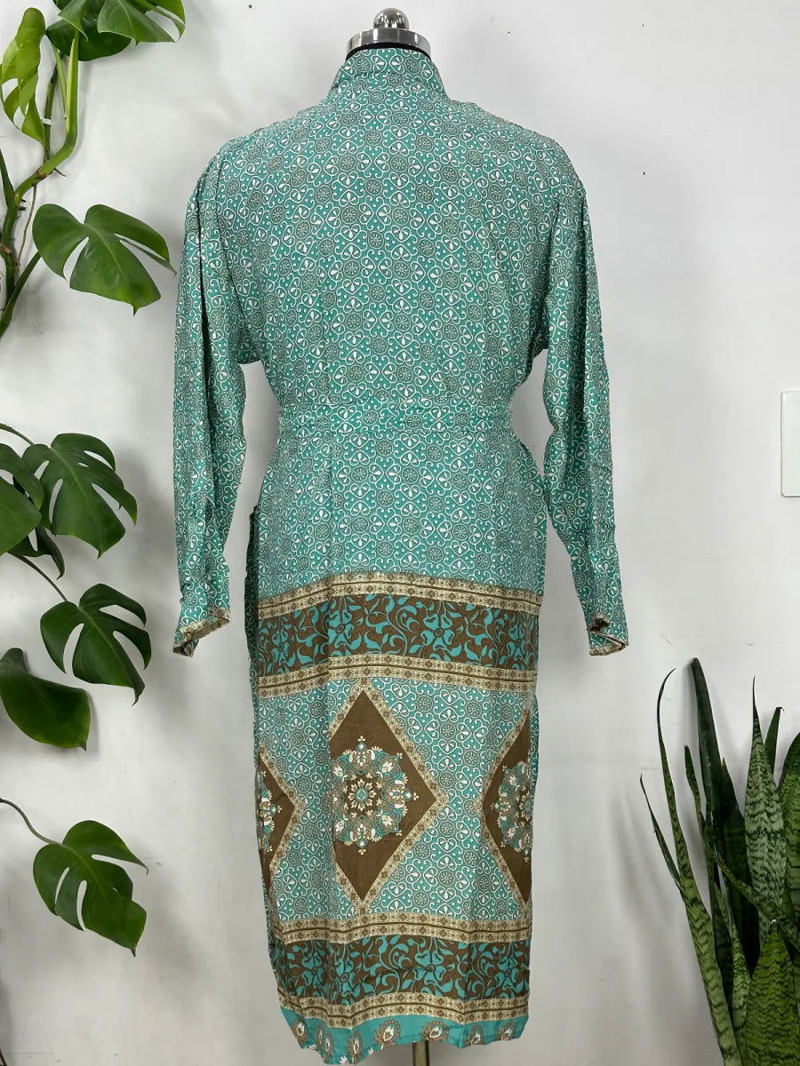 Men's Recycled Silk Kimono Robe