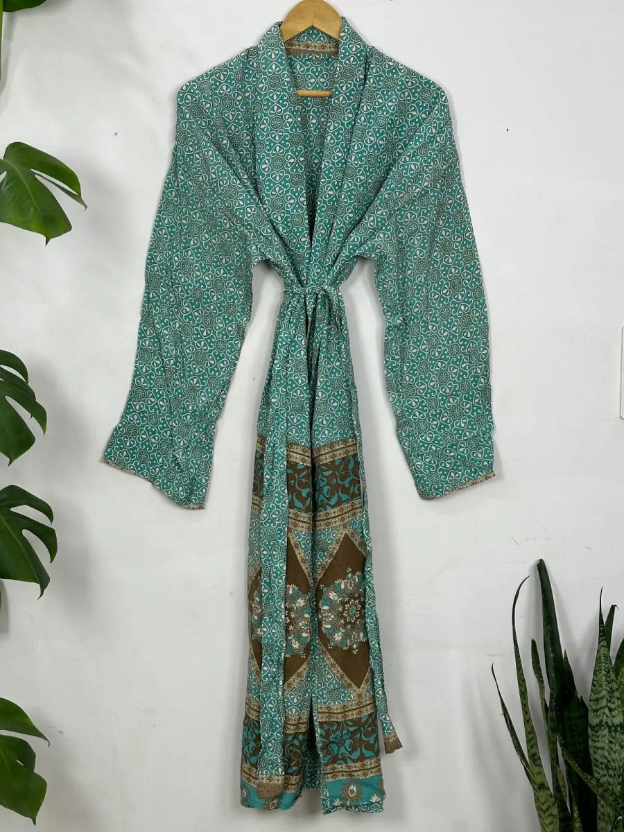 Men's Recycled Silk Kimono Robe