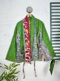 reversible Kantha-stitched Short Jacket