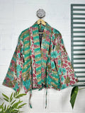 reversible Kantha-stitched Short Jacket