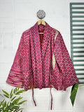 reversible Kantha-stitched Short Jacket