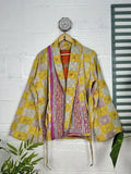 reversible Kantha-stitched Short Jacket