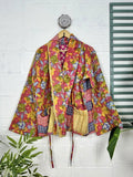 reversible Kantha-stitched Short Jacket
