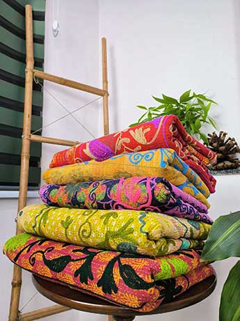 Vintage Kantha Throws