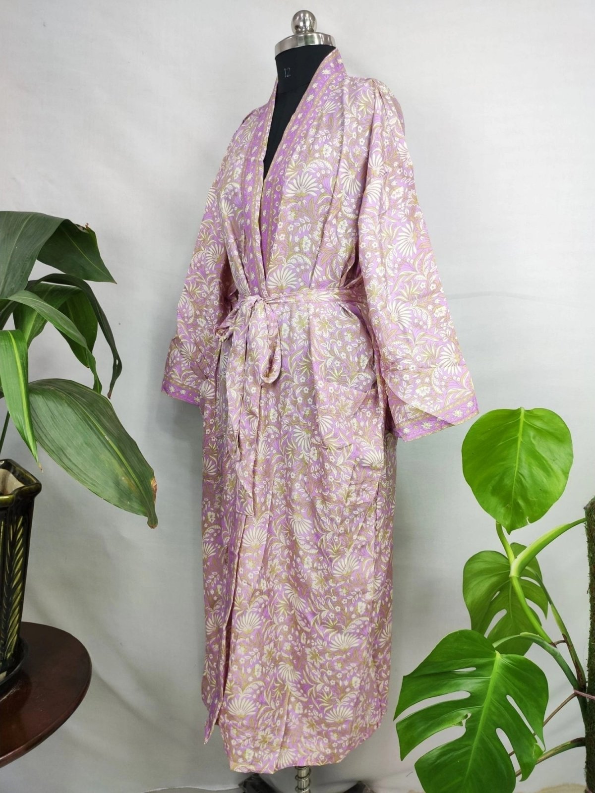 Bohemian New Silk Sari Kimono Women Regal House Beach Robe - The Eastern Loom