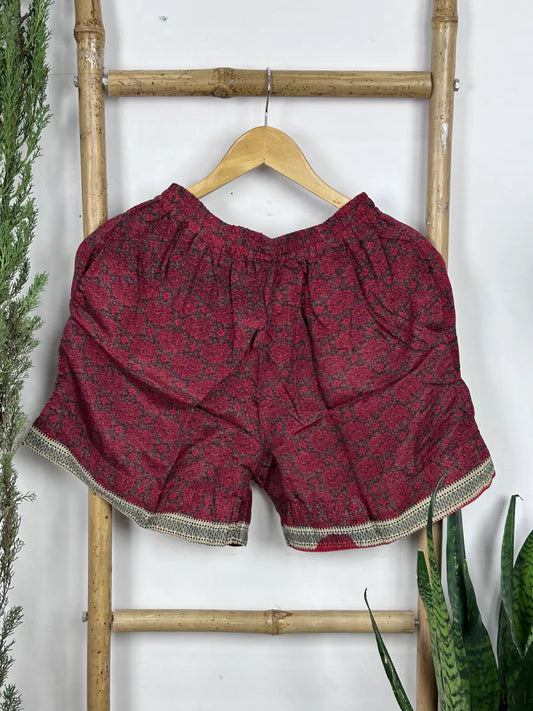 Men's Silk Blend Boho Short Boxer, Nightwear, Loungewear ,Beachwear ,Housewear ,Fitnesswear ,Holidays wear or Everyday Use | S/M Size - The Eastern Loom