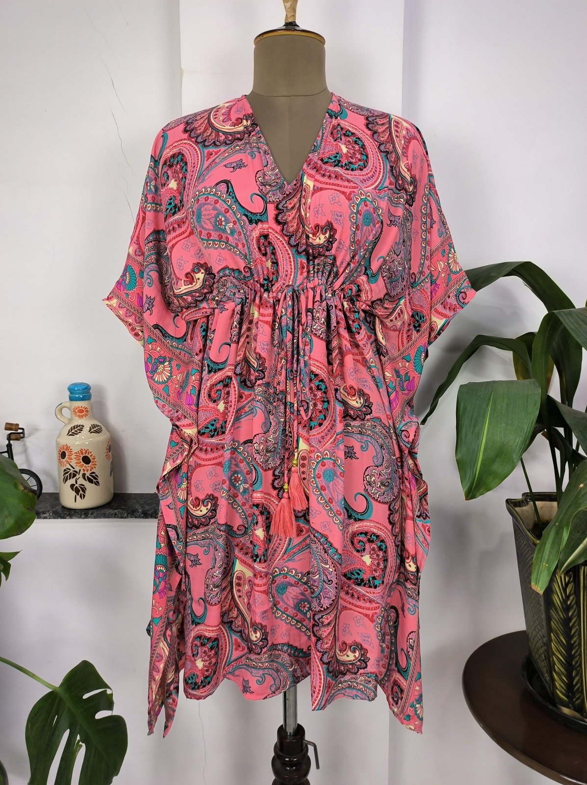 New Silk Blend Kaftan Ultimate Luxury Loungewear for Beach Nightwear Nighty Soft Light Flowy Gown Romantic Gift Her Anniversary | Hens Party - The Eastern Loom