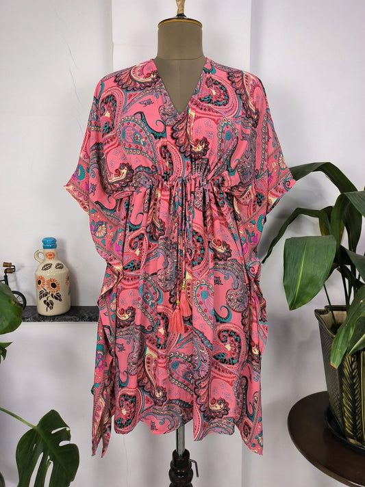 New Silk Blend Kaftan Ultimate Luxury Loungewear for Beach Nightwear Nighty Soft Light Flowy Gown Romantic Gift Her Anniversary | Hens Party - The Eastern Loom